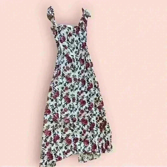 Bohemian Floral Maxi Dress Halter Neck Sleeveless Summer Party Multicolor Small - Picture 4 of 4